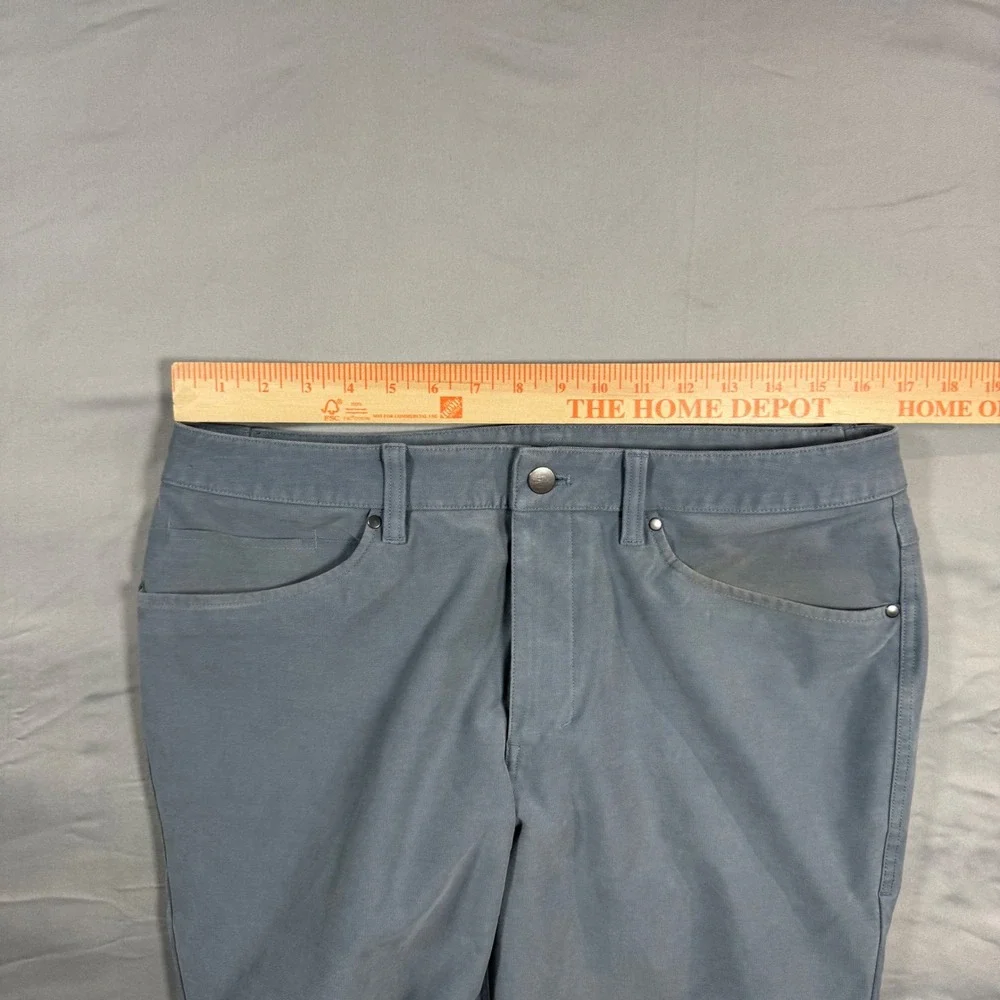Lululemon ABC Pant Slim 5 Pocket Technical Canvas Slate Blue Grey Mens 33